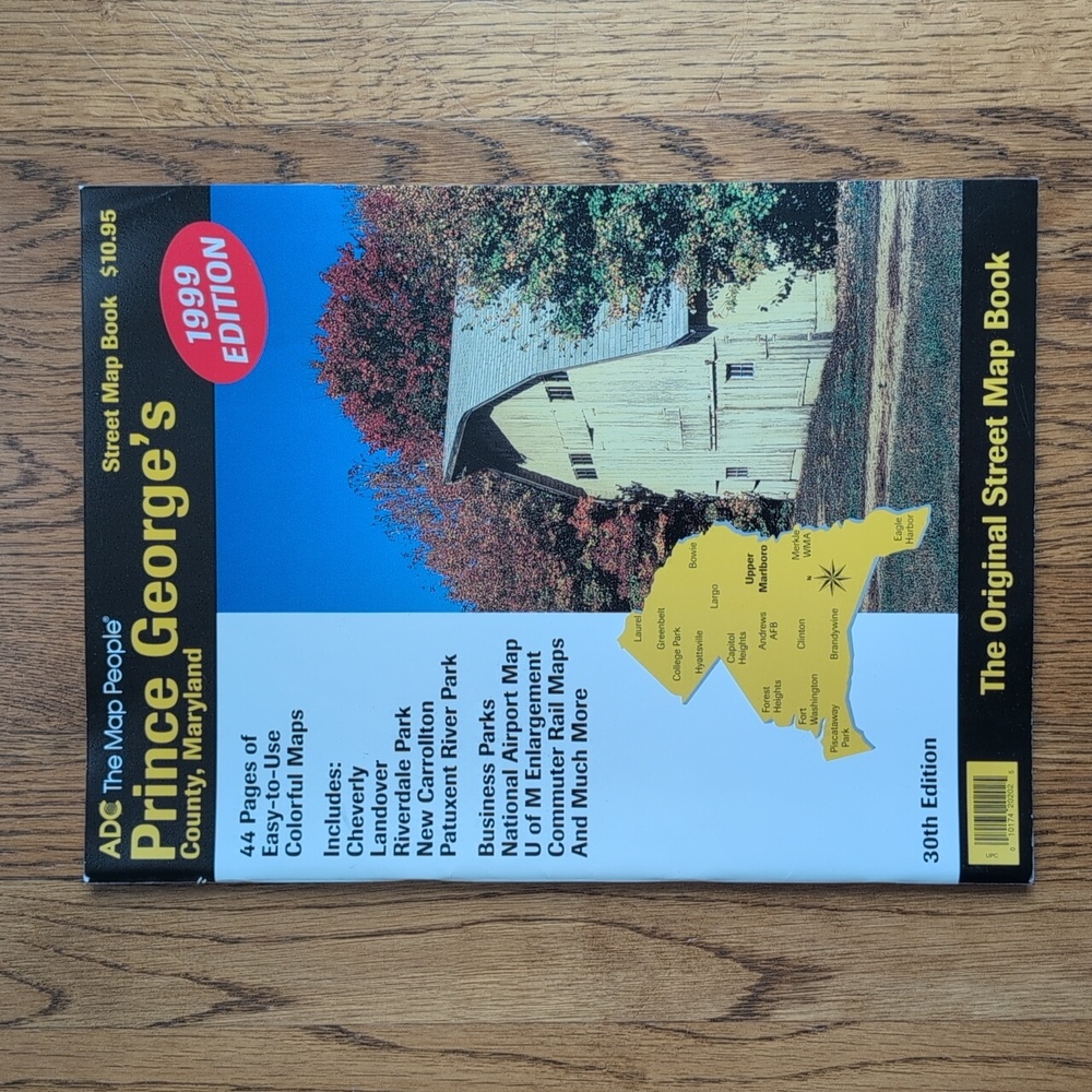 ADC The Map People Prince George's County, Maryland 1999 Edition Street Map Book